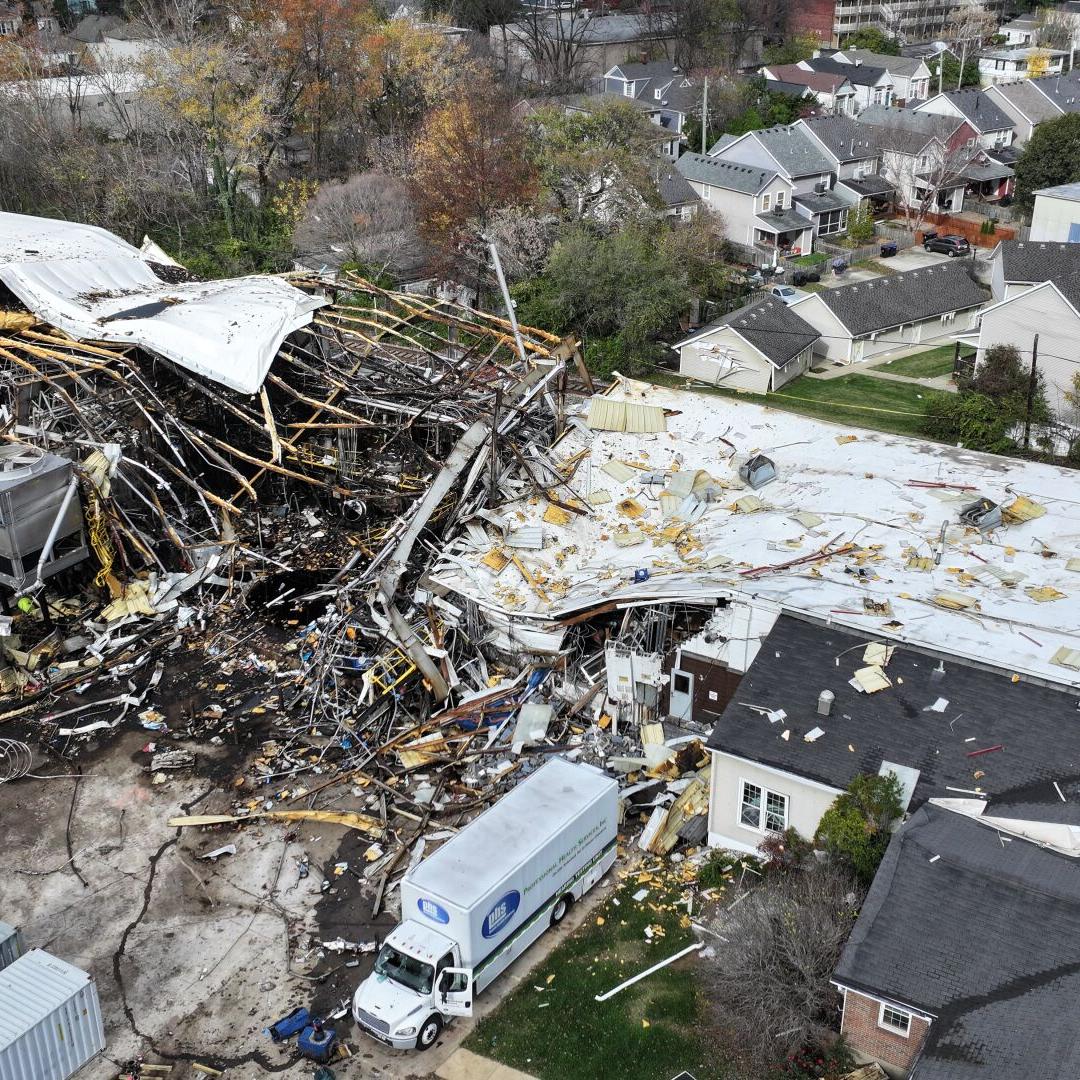 Aftermath of plant explosion in Louisville